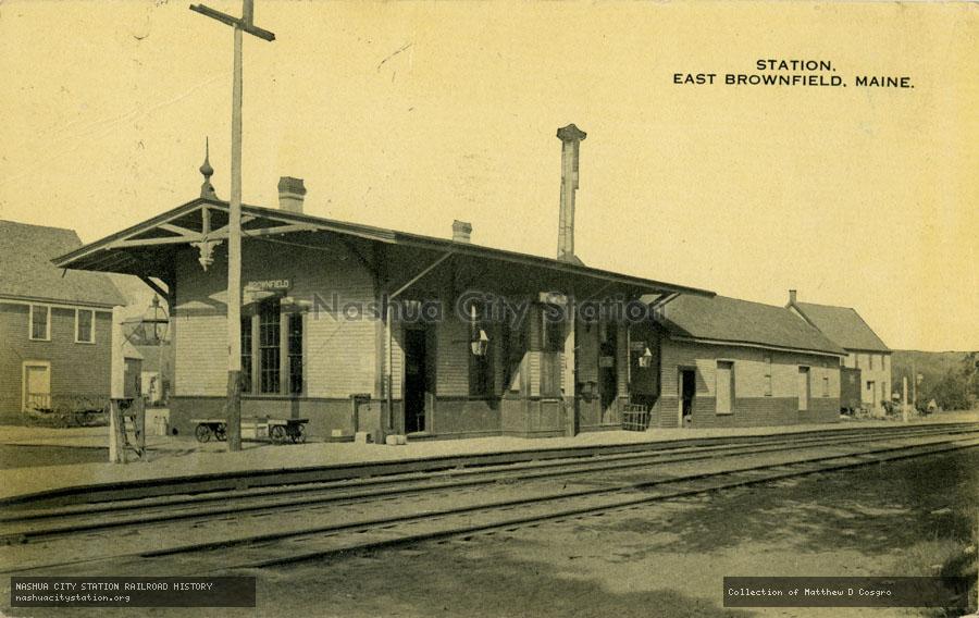 Postcard: Station, East Brownfield, Maine
